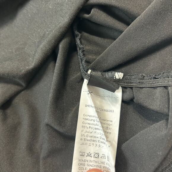 SHEIN Black Square Neck Bodycon Mini Dress Size Small Long Sheer Puff Sleeve - Picture 6 of 8